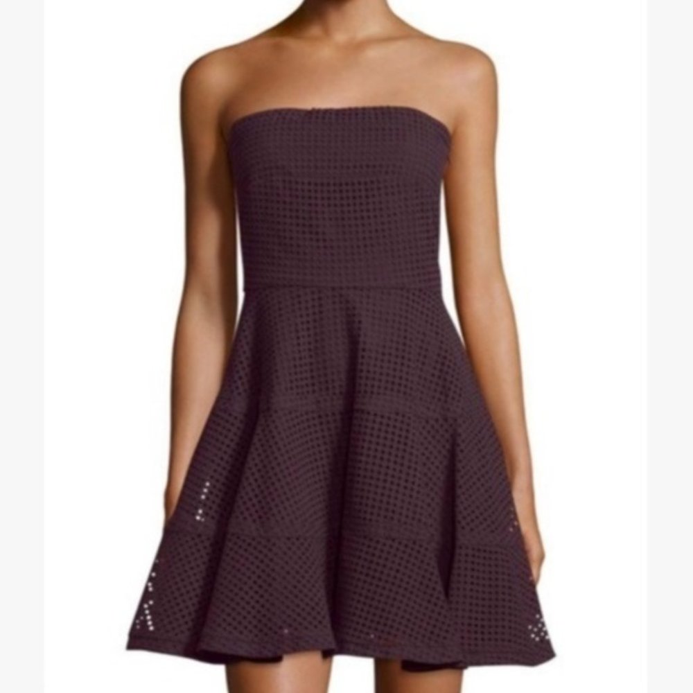 See by Chloe Eyelet Strapless Fit &‎ Flare Dress